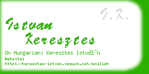 istvan keresztes business card